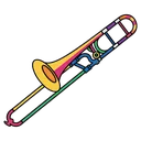 trombone Pop Art icon