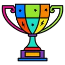 trophy cup Pop Art icon