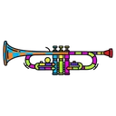 trumpet Pop Art icon