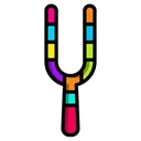 tuning fork Pop Art icon