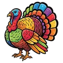 turkey Pop Art icon