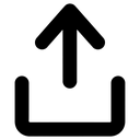 upload button Line Art icon