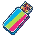 usb drive Pop Art icon