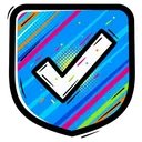 verified account check badge Pop Art icon