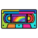 vhs tape Pop Art icon