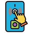 video doorbell press Pop Art icon