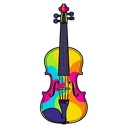 violin Pop Art icon