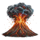 volcano eruption Oil Painting icon