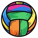 volleyball Pop Art icon