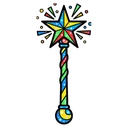 wand Pop Art icon