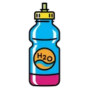 water bottle Pop Art icon