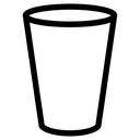 water glass Line Art icon