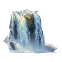 waterfall river stream Oil Painting icon