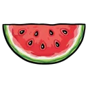 watermelon slice Pop Art icon