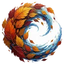 wind breeze leaves Oil Painting icon