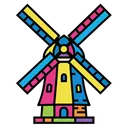 windmill Pop Art icon