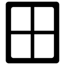 window frame Solid Glyph icon