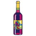 wine bottle Pop Art icon