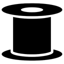 wire spool Solid Glyph icon