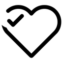 wishlist heart Line Art icon