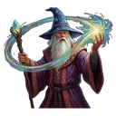wizard casting spell Oil Painting icon