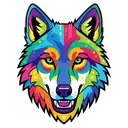 wolf Pop Art icon