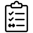 workout plan Line Art icon