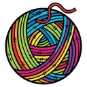 yarn ball Pop Art icon