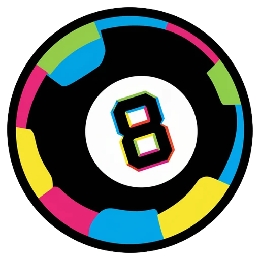 8-ball Pop Art icon - free AI-generated pop art icon for web and app projects