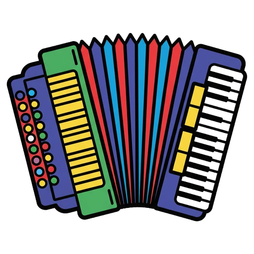 accordion Pop Art icon