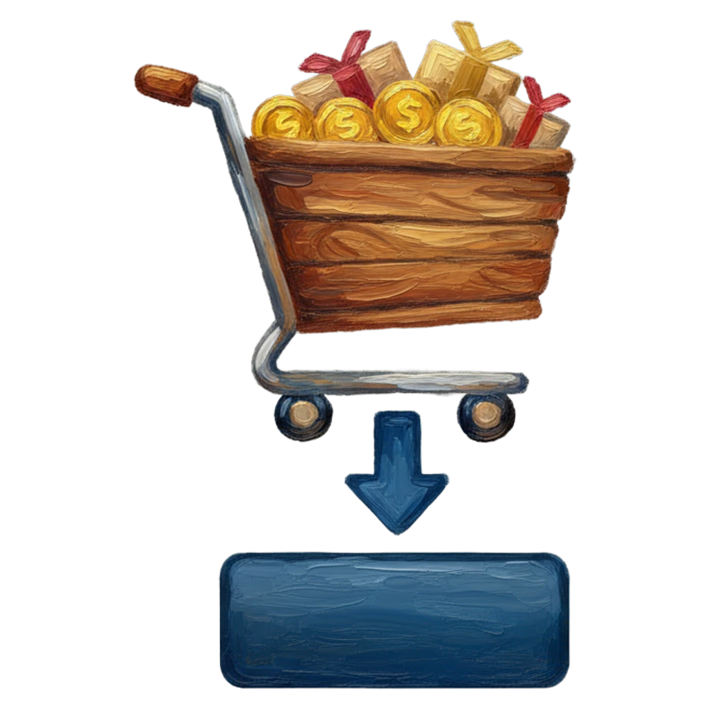 add to cart button Oil Painting icon