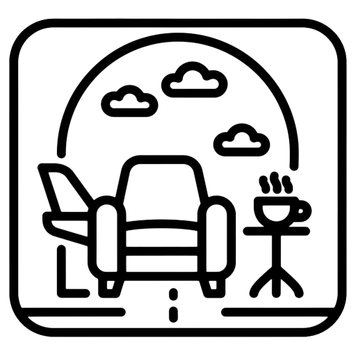 airport lounge Line Art icon