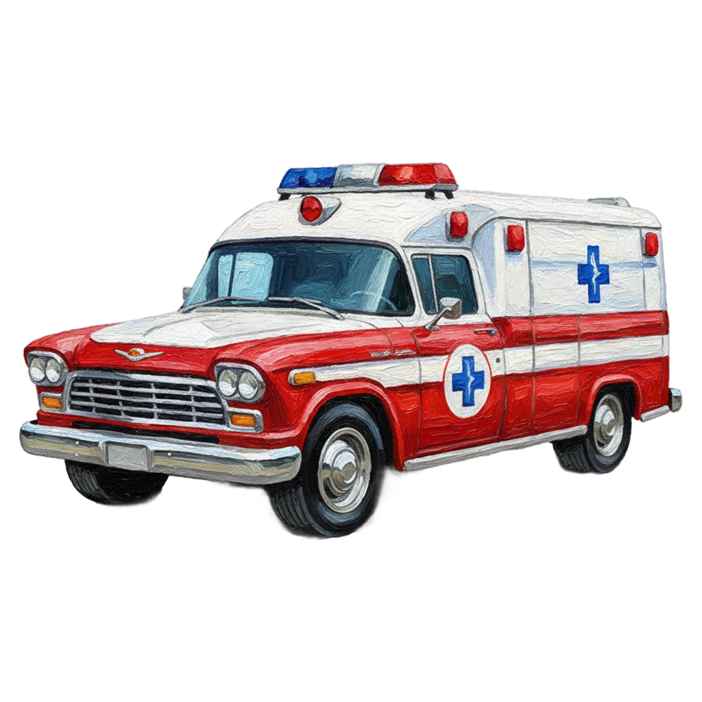 ambulance Oil Painting icon