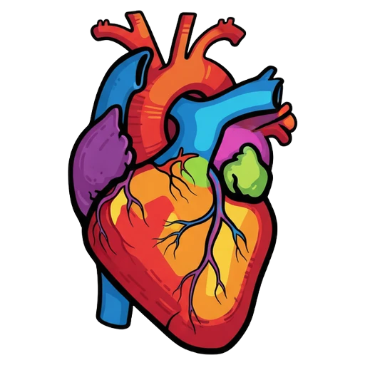 anatomical heart Pop Art icon