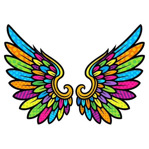 angel wings Pop Art icon