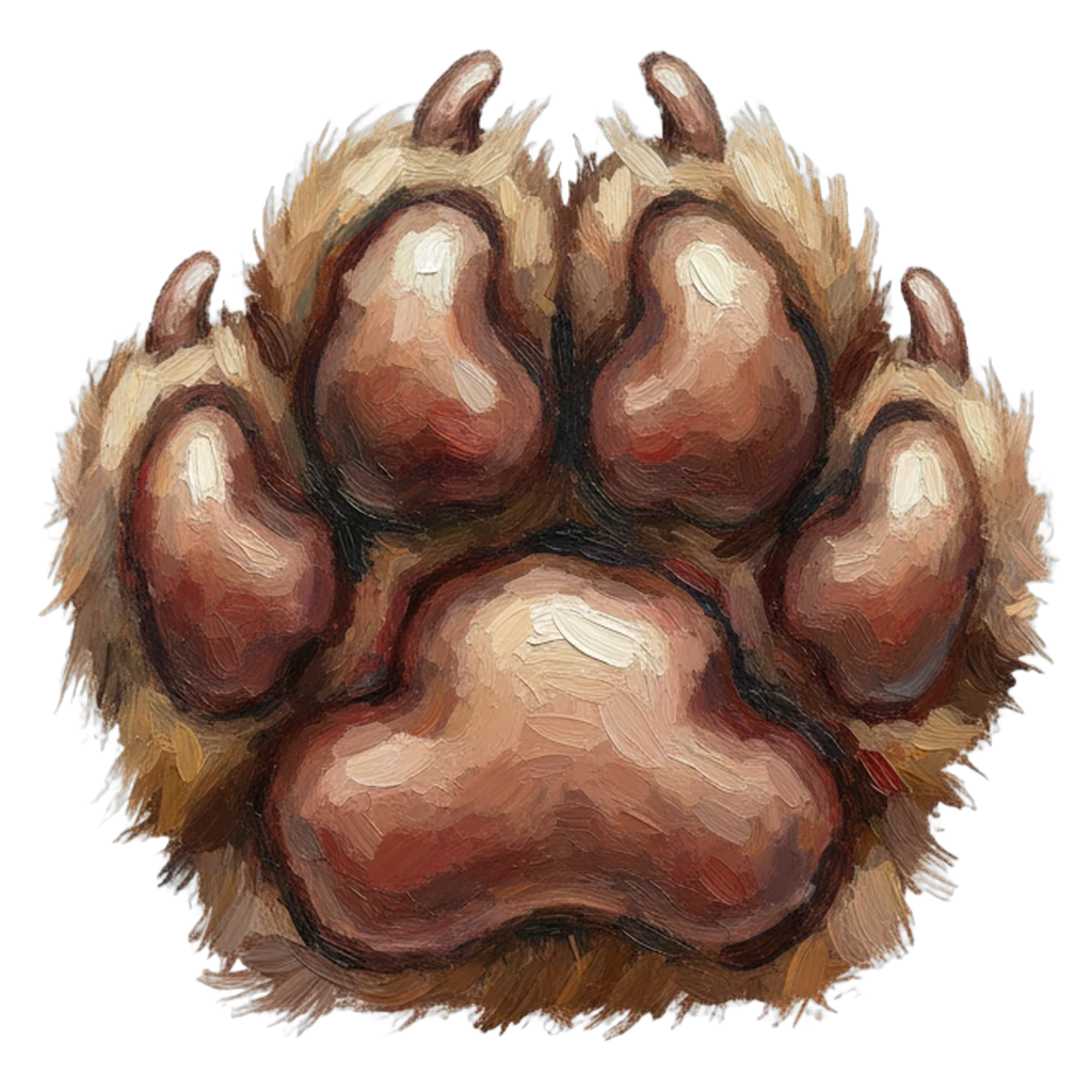 animal paw Oil Painting icon - free AI-generated oil painting icon for web and app projects