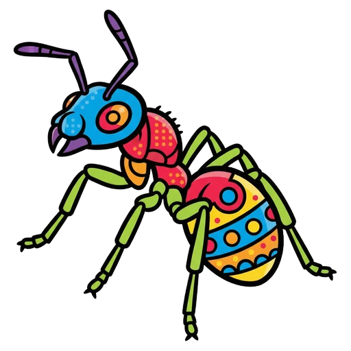 ant Pop Art icon - free AI-generated pop art icon for web and app projects