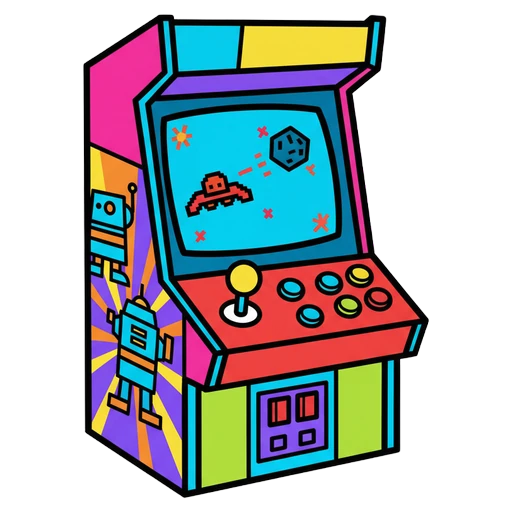 arcade machine Pop Art icon