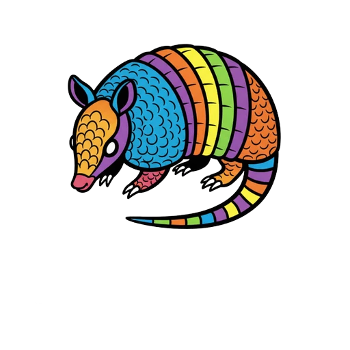 armadillo Pop Art icon - free AI-generated pop art icon for web and app projects