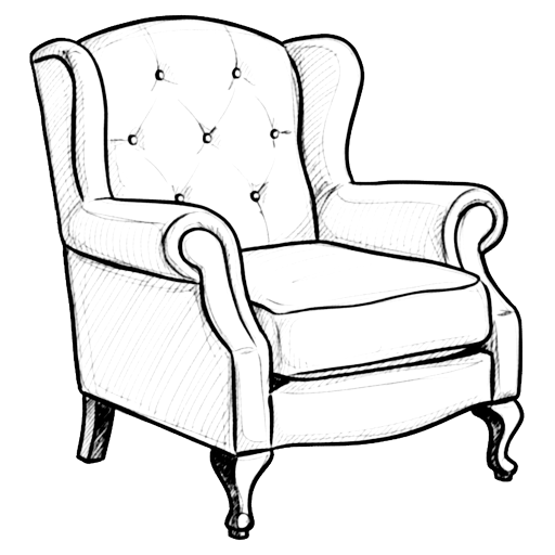 armchair Hand Drawn icon