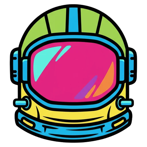 astronaut helmet Pop Art icon