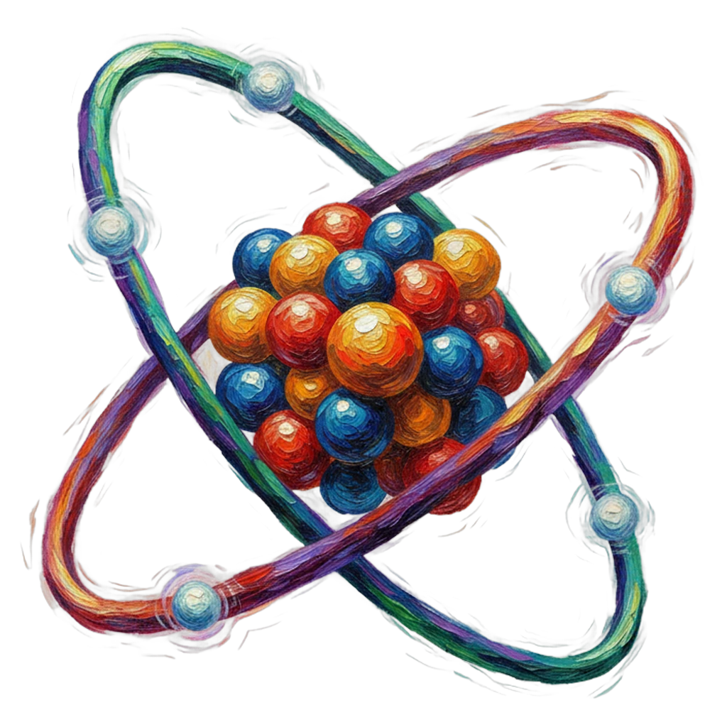 atom Oil Painting icon - free AI-generated oil painting icon for web and app projects