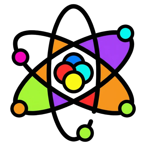 atom symbol Pop Art icon - free AI-generated pop art icon for web and app projects