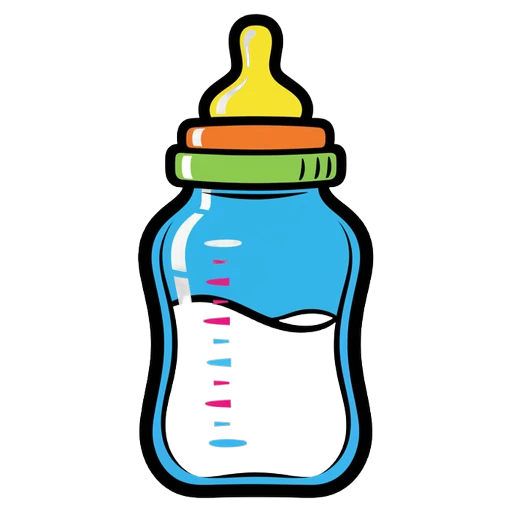 baby bottle Pop Art icon - free AI-generated pop art icon for web and app projects