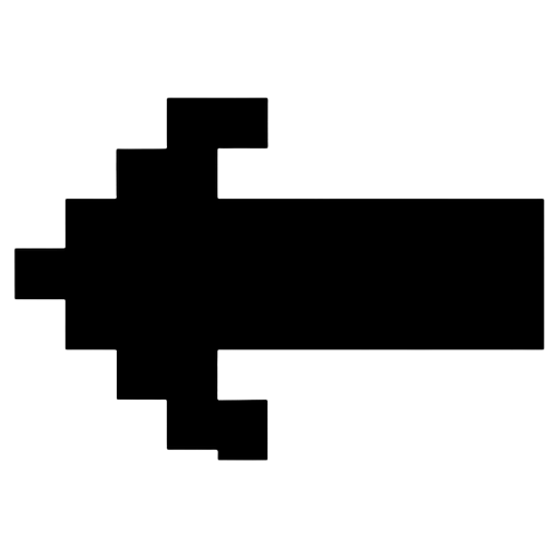 back arrow button Pixel Art icon