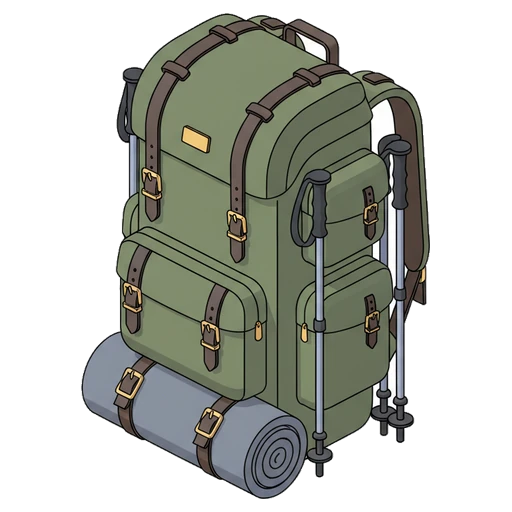 backpack Isometric icon