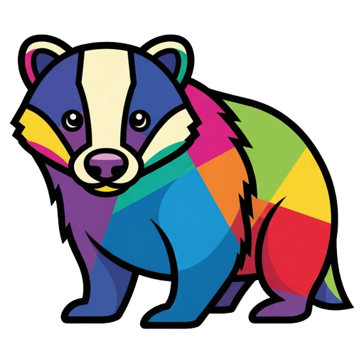 badger Pop Art icon - free AI-generated pop art icon for web and app projects