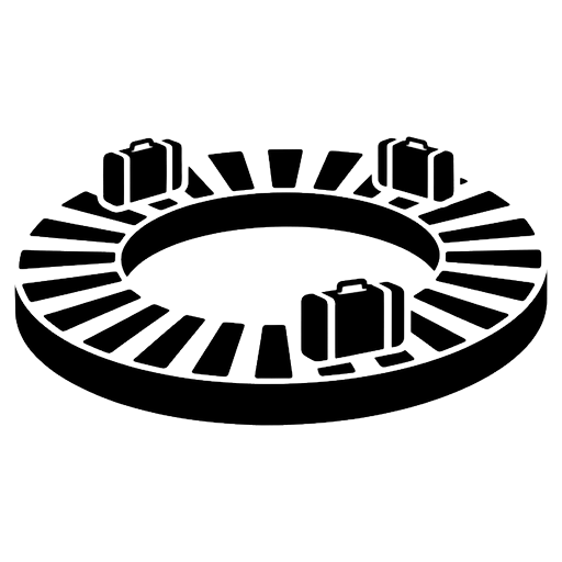 baggage carousel Solid Glyph icon