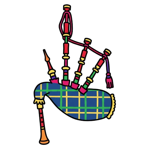 bagpipes Pop Art icon