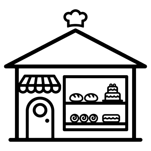 bakery shop Line Art icon